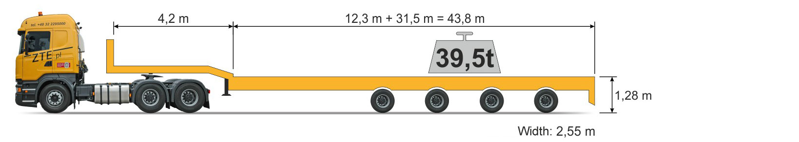 48m Semi Tele semi-trailer